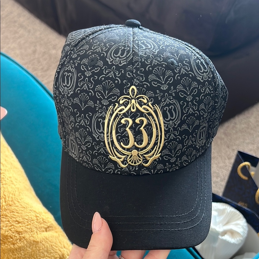 Black and Gold Patterned Cap